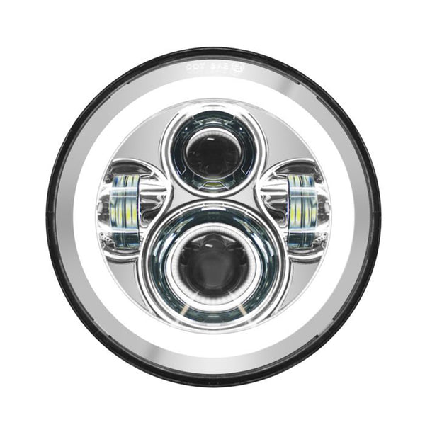 7" LED Chrome HALOMAKER® Headlight (Daymaker Replacement) for Harley® Batwing Fairing & Softail