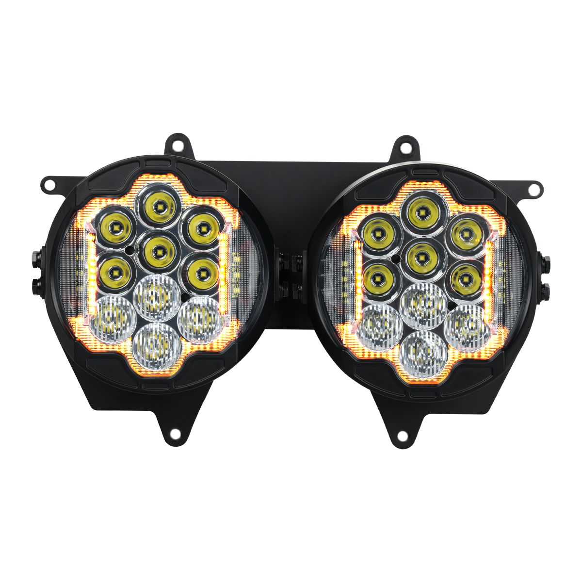 HOGWORKZ® Silvertooth™ Performance LED Headlight for Harley® Road