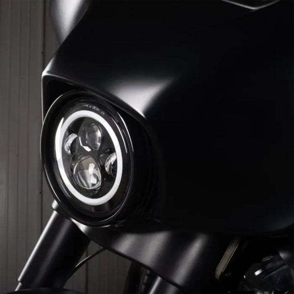 7" LED Black HALOMAKER® Headlight (Daymaker Replacement) for Harley® Road King