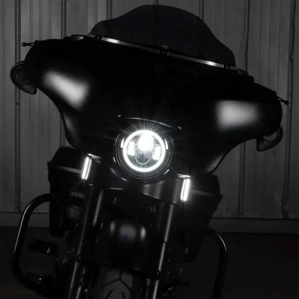 7" LED Black HALOMAKER® Headlight (Daymaker Replacement) for Harley® Road King