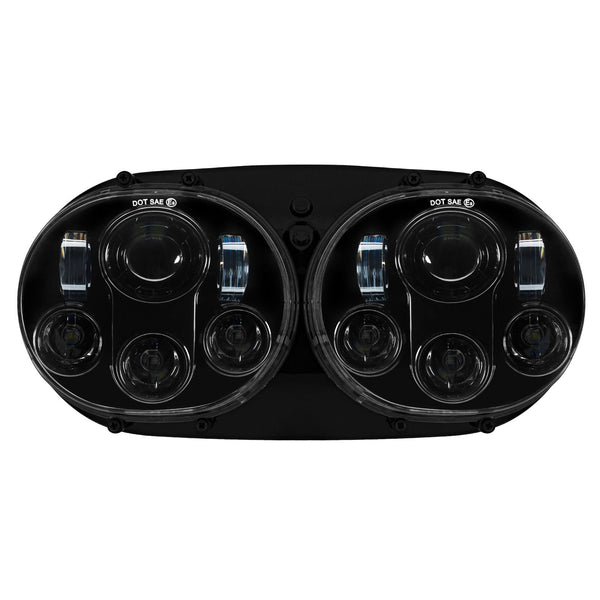 HOGWORKZ® Dual LED Blackout Headlight for Harley® Road Glide '98-'13