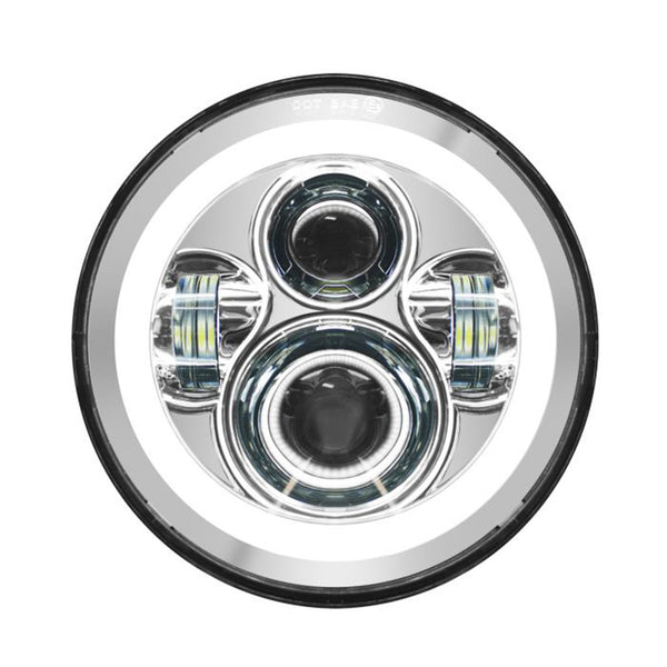 7" LED Chrome HALOMAKER® Headlight (Daymaker Replacement) for Indian Motorcycles