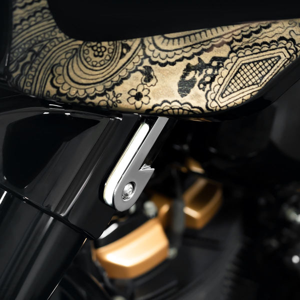 HOGWORKZ® Street Glide and Road King Billet Fork Turn / DRL Signals for '14-'25 | Chrome