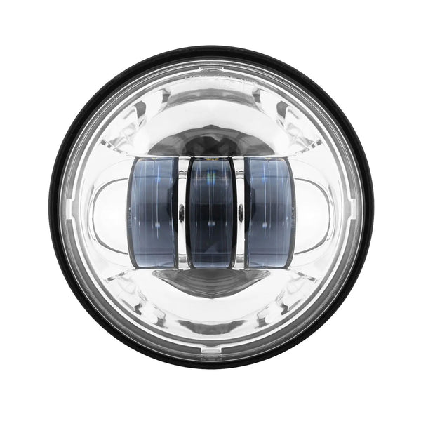7" LED Chrome HALOMAKER®  Headlight (Daymaker Replacement) with Auxiliary Passing Lamps for Harley® Batwing Fairing & Softail