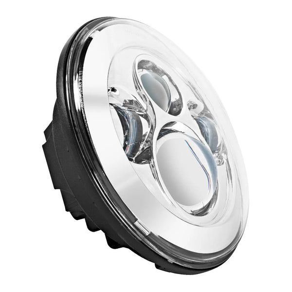 7" LED Chrome Headlight (Daymaker Replacement) with Auxiliary Passing Lamps for Harley® Batwing Fairing & Softail