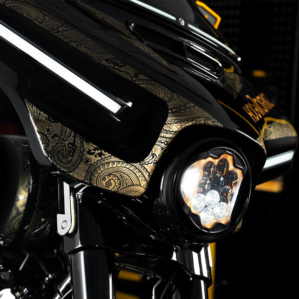 HOGWORKZ® Street Glide and Road King Billet Fork Turn / DRL Signals for '14-'25 | Chrome