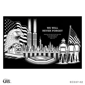 Edge-to-Edge Etching Grunge USA Flag