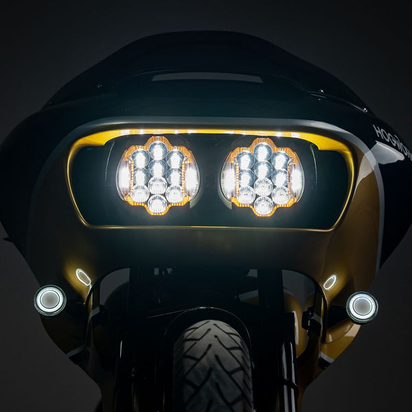 HOGWORKZ® Silvertooth™ Performance LED Headlight for Harley® Road Glide '15-'25