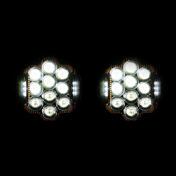 HOGWORKZ® Silvertooth™ Performance LED Headlight for Harley® Road Glide '15-'25