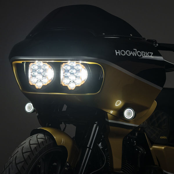 HOGWORKZ® Silvertooth™ Performance LED Headlight for Harley® Road Glide '15-'25
