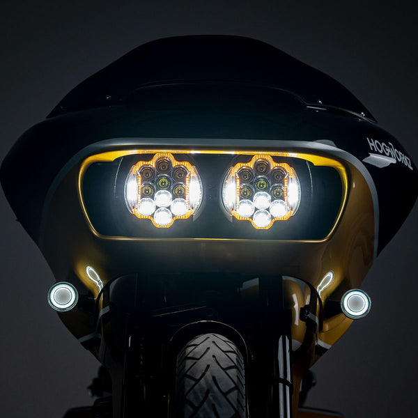 HOGWORKZ® Silvertooth™ Performance LED Headlight for Harley® Road Glide '15-'25