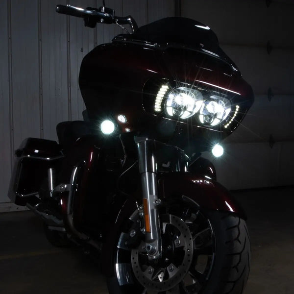 HOGWORKZ® Road Glide Visionz LED Turn Signal & DRL Vent Inserts for '15-'23 | Black