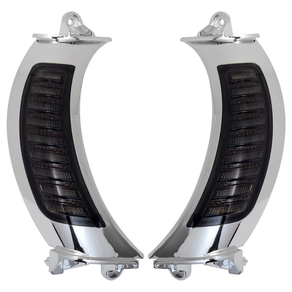 HOGWORKZ® Road Glide Visionz LED Turn Signal / DRL Vent Inserts for Harley® Road Glide '15-'25 | Chrome