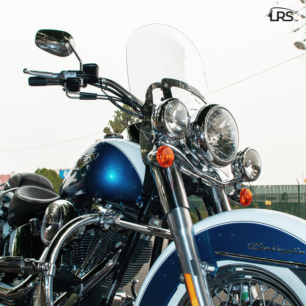 Classic Rally Shield Long Ride Shields - Nostalgia Recurve Windshield for Harley-Davidson ...