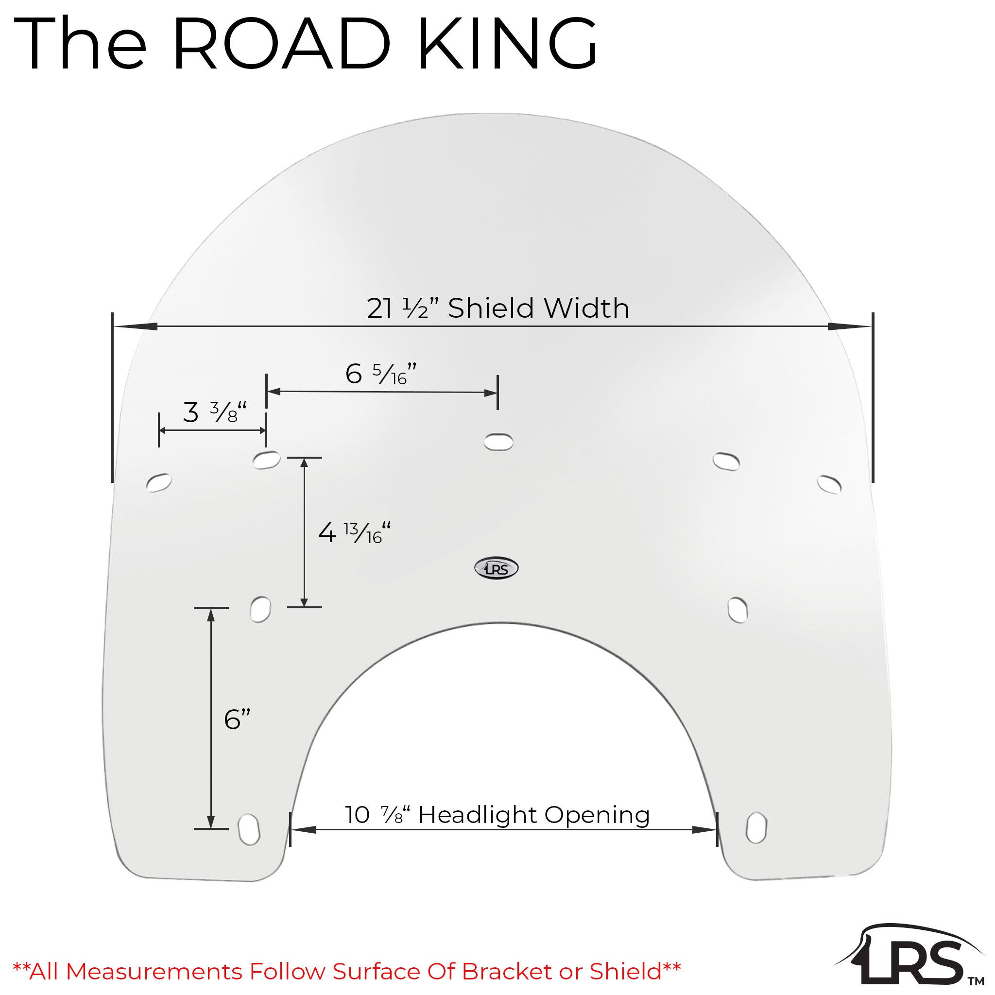 LRS Recurve Road King Windshield for Harley Davidson Road King Models