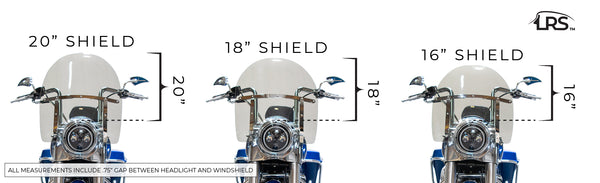 Road King Zephyr Gold Series Acrylic Windshield